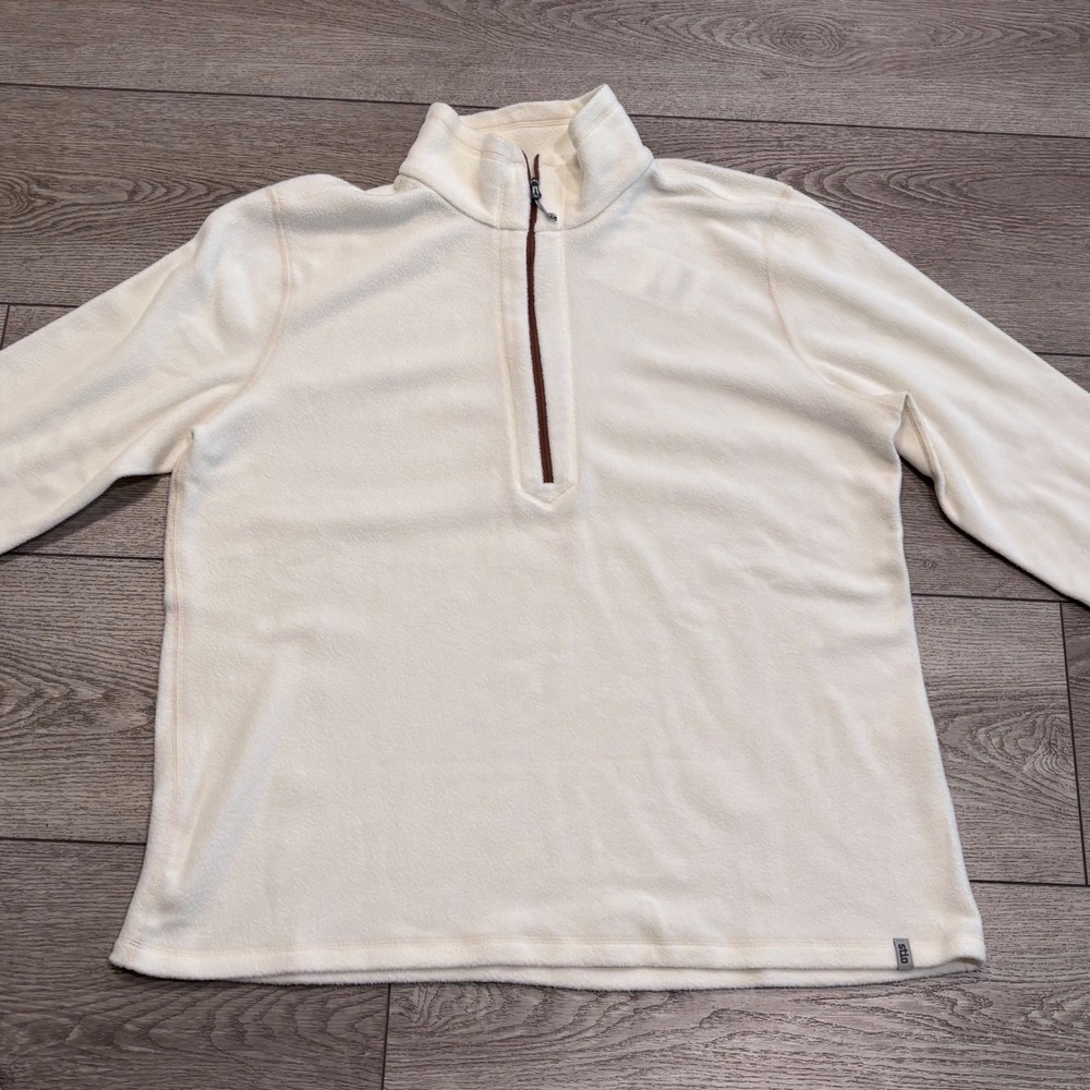 Stio Turpin Fleece Half Zip Womens XXL Mountain Goat White Pullover New
